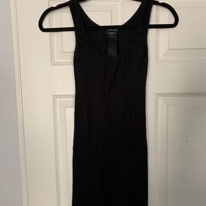 black bebe bodycon mini dress